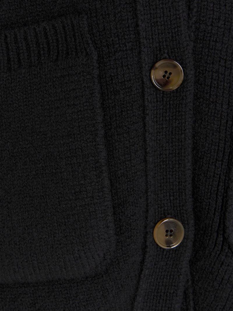 Khaite Black Cashmere Cardigan