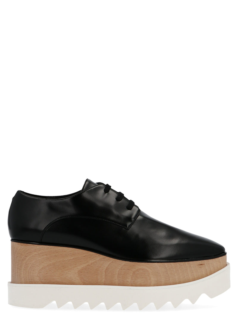 Stella McCartney Elyse Black Polyethylene Wedge Sandals