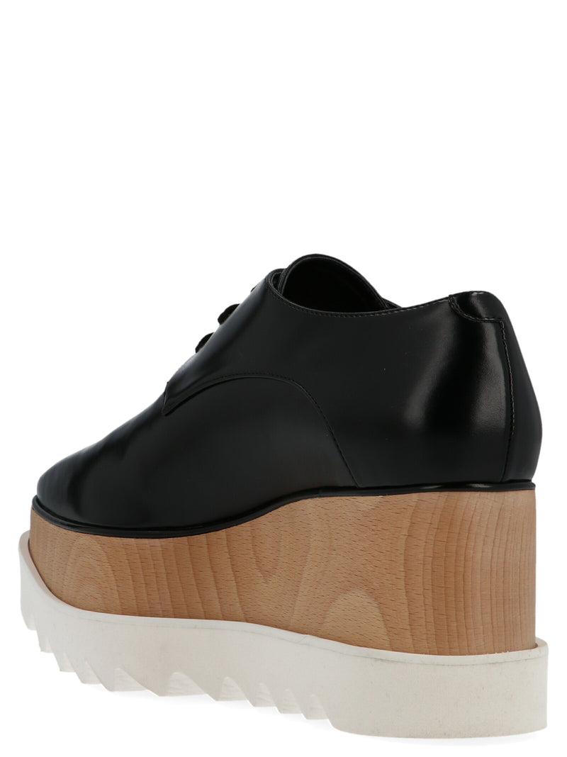 Stella McCartney Elyse Black Polyethylene Wedge Sandals