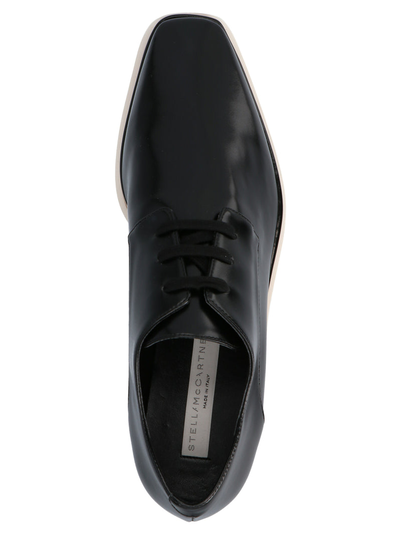Stella McCartney Elyse Black Polyethylene Wedge Sandals