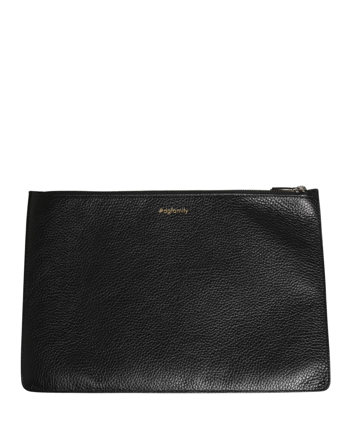 Dolce & Gabbana Black #DGFamily Leather Clutch Borse Bag