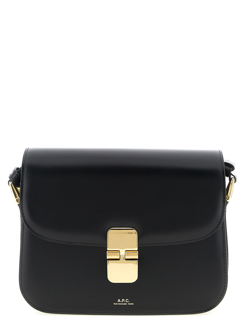 A.P.C. Black Cowhide Crossbody Bag