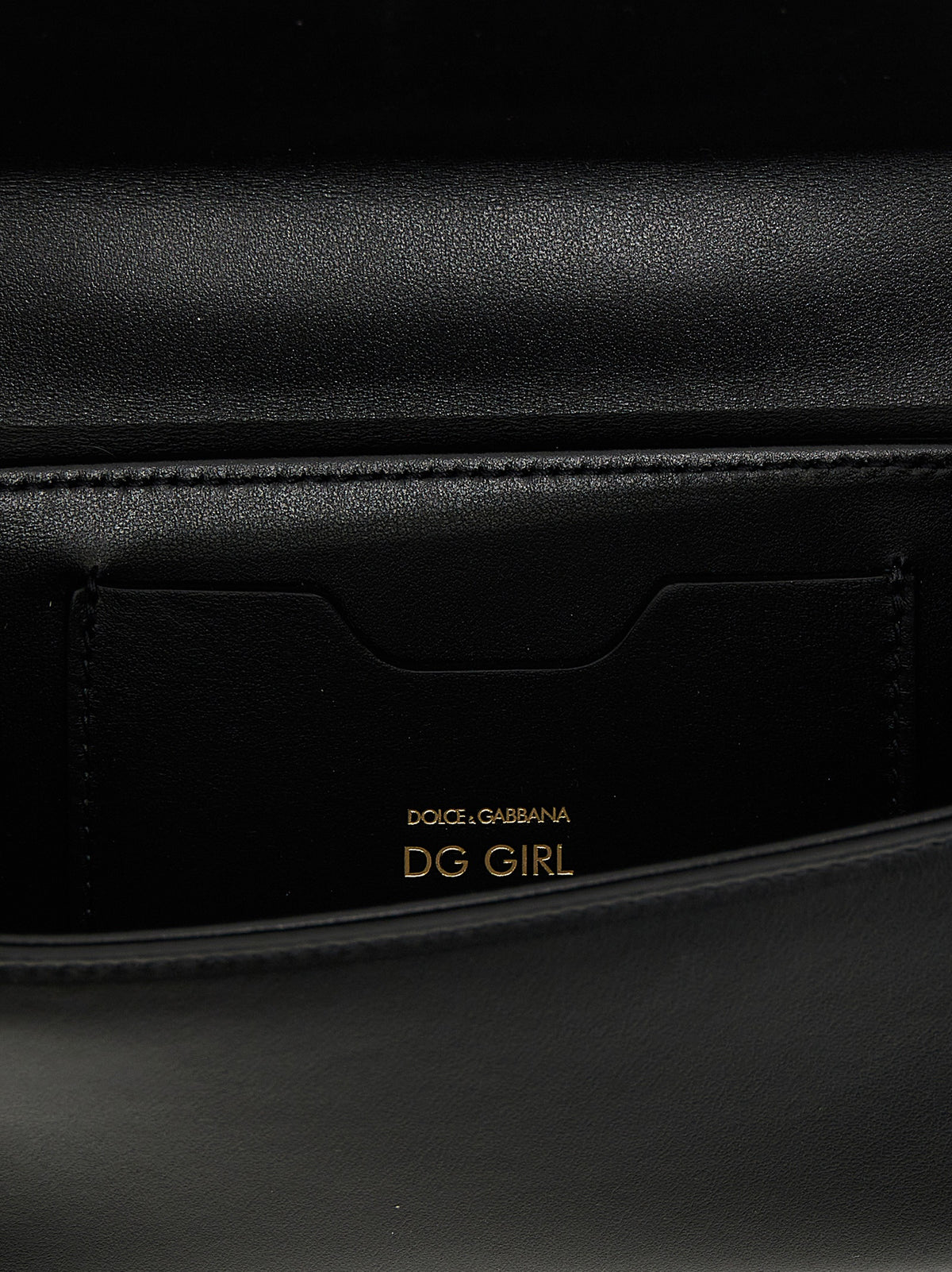 Dolce & Gabbana Black Calfskin DG Girl Mini Crossbody Bag