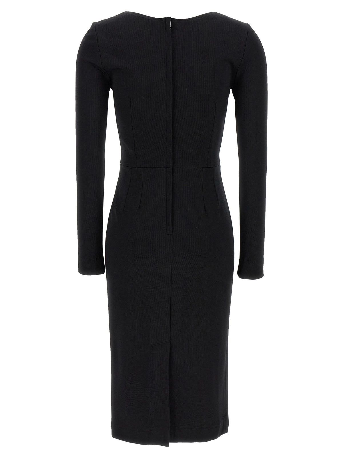 Dolce & Gabbana Black Viscose Midi Dress
