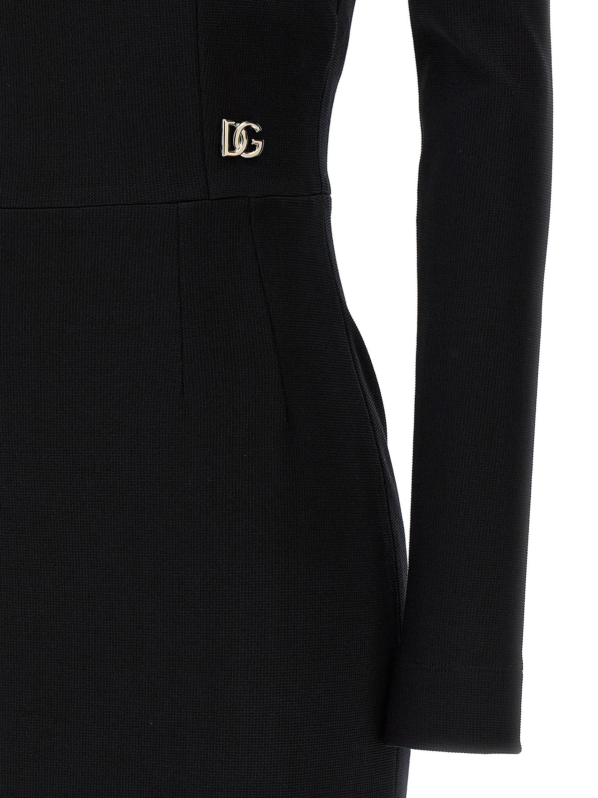 Dolce & Gabbana Black Viscose Midi Dress