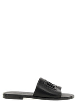 Dolce & Gabbana Black Leather Slides for Men