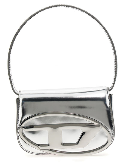 Diesel Silver Cowhide Shoulder Bag