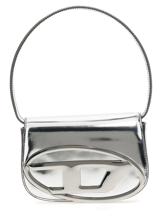 Diesel Silver Cowhide Shoulder Bag