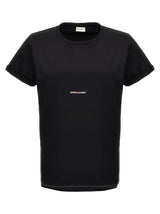 Saint Laurent Black Cotton T-Shirt