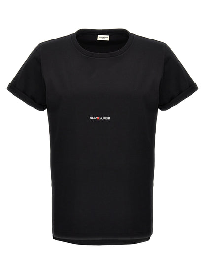 Saint Laurent Black Cotton T-Shirt