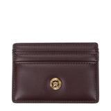 Étui à cartes en cuir marron Versace