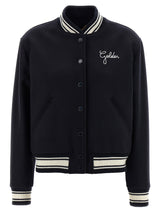 Golden Goose Blue Virgin Wool Bomber