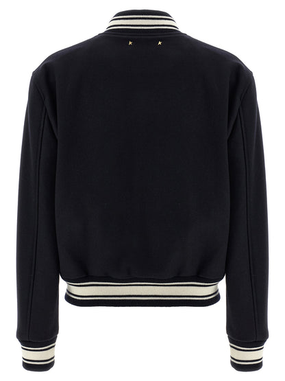 Golden Goose Blue Virgin Wool Bomber