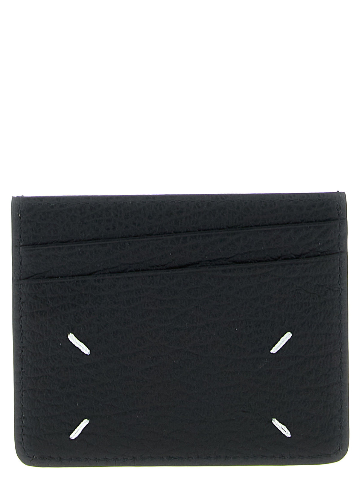 Porte-cartes en cuir de veau noir Maison Margiela