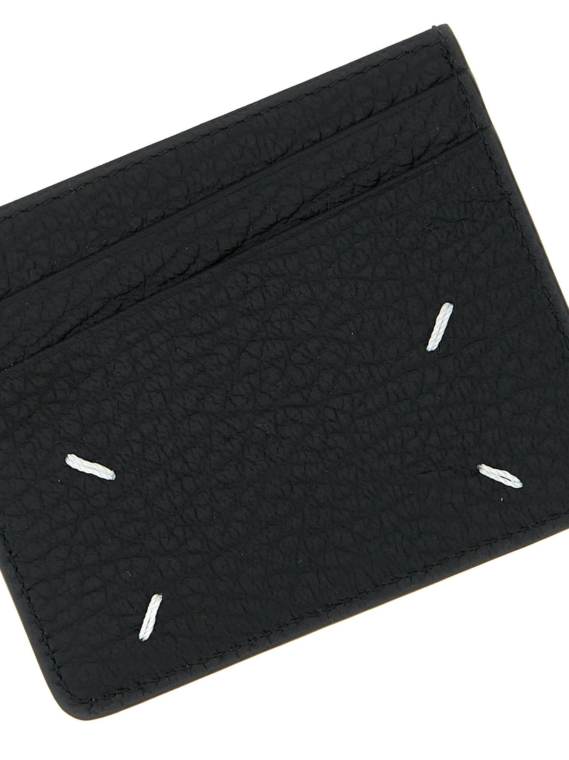 Porte-cartes en cuir de veau noir Maison Margiela