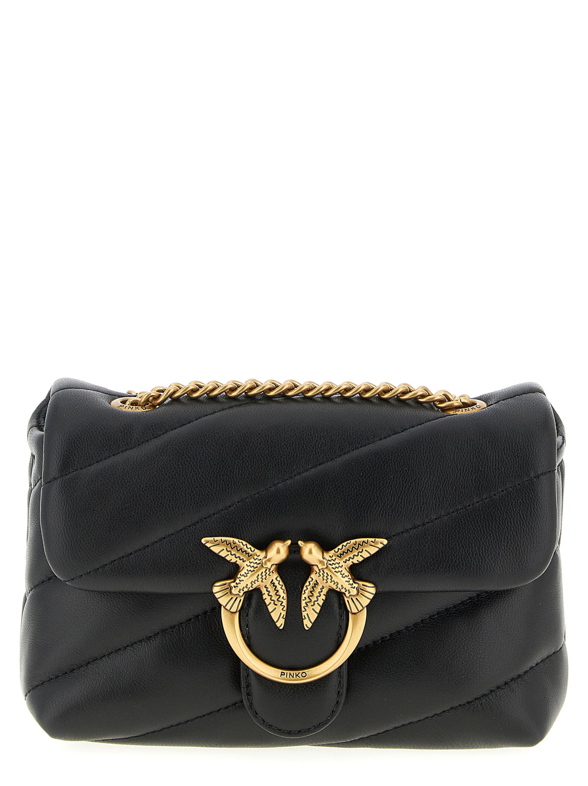 Sac bandoulière PINKO en cuir d'agneau noir