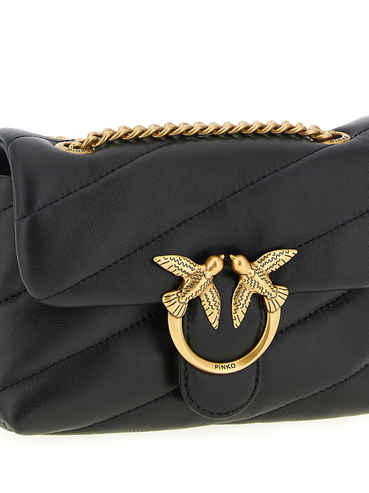 Sac bandoulière PINKO en cuir d'agneau noir