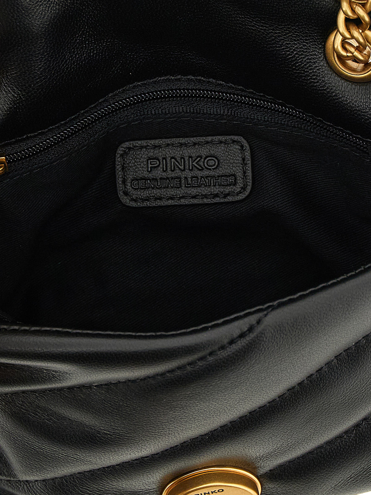 Sac bandoulière PINKO en cuir d'agneau noir