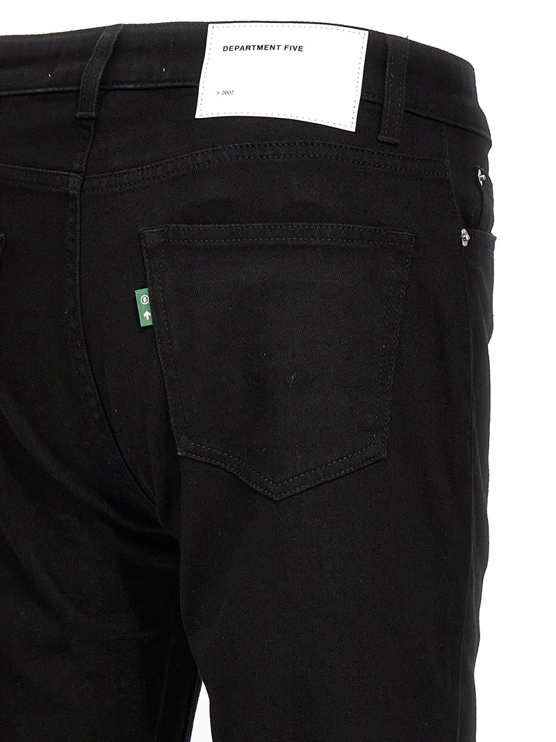 Department 5 Black Cotton Skinny Jeans
