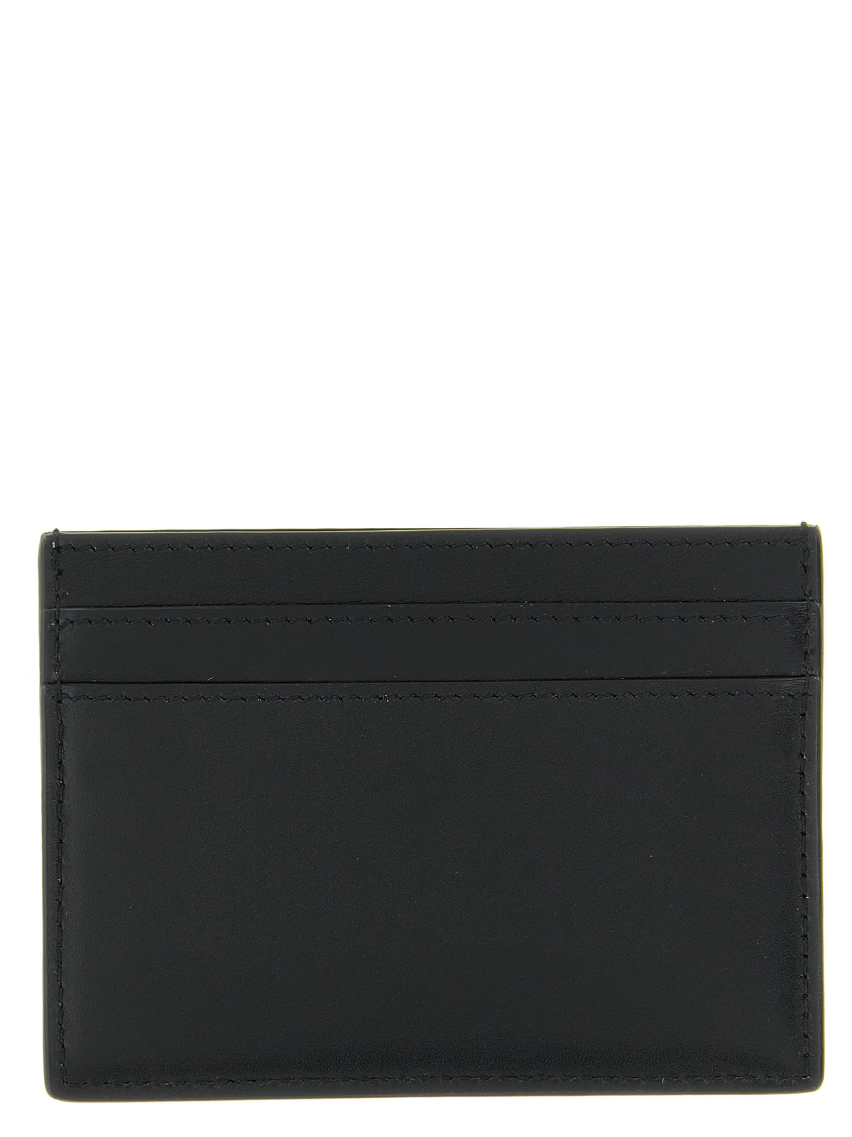 Porte-cartes Saint Laurent en cuir de veau noir