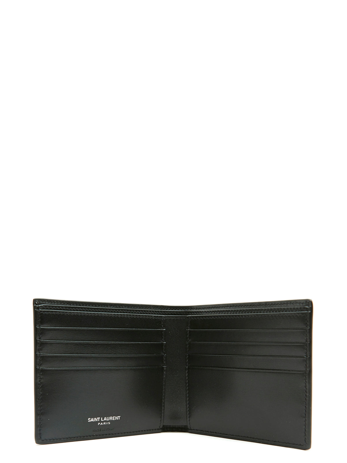 Portefeuille Saint Laurent en cuir noir