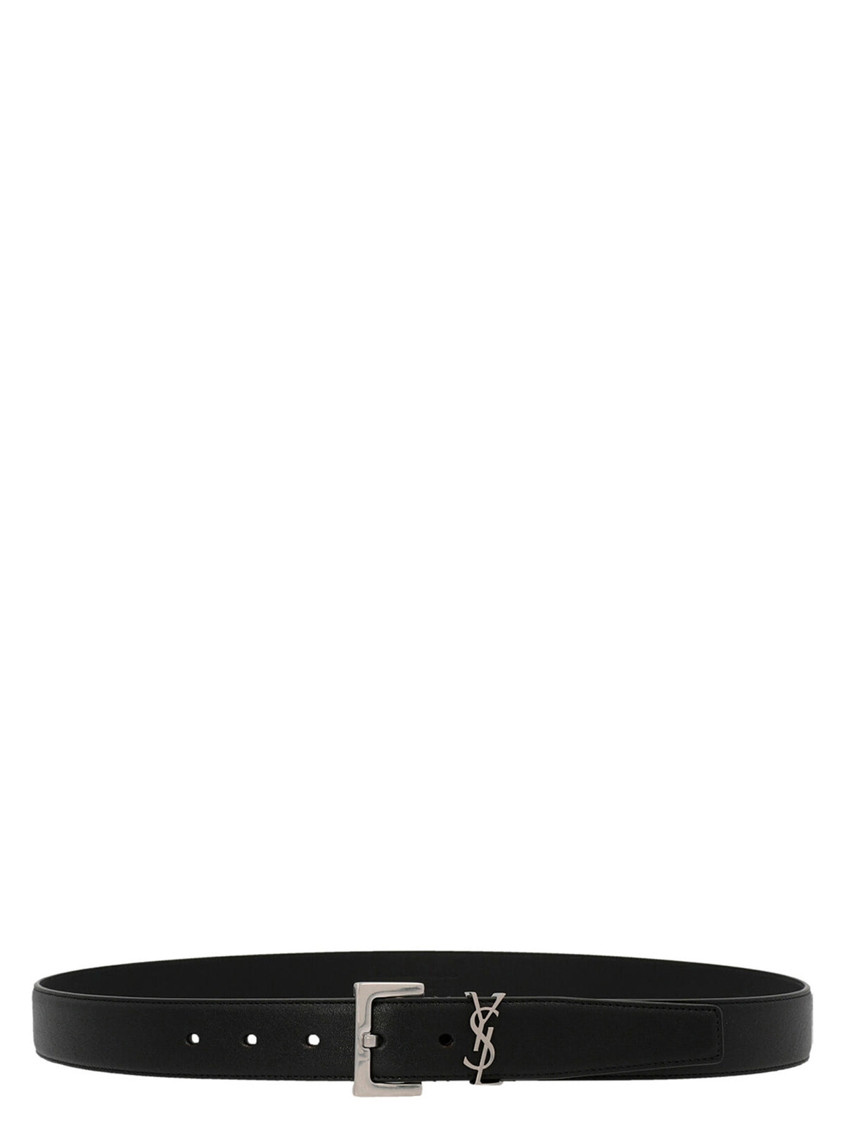 Ceinture Saint Laurent en veau noir