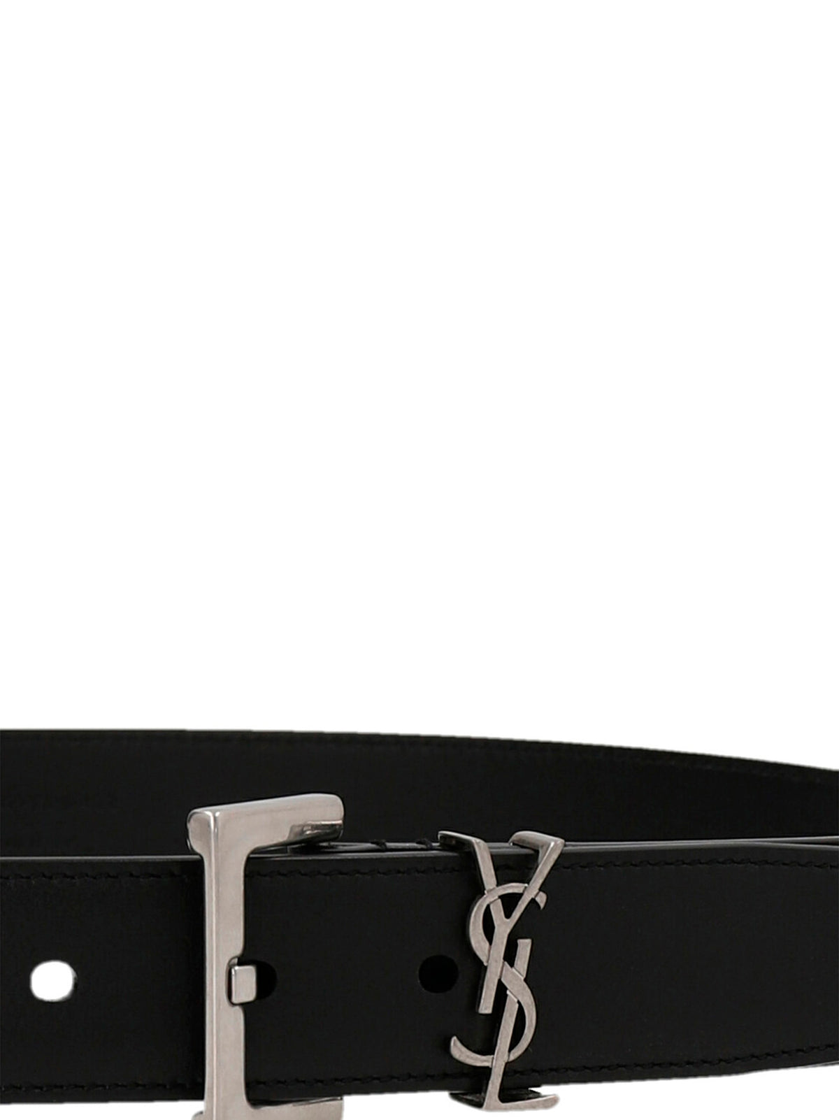 Ceinture Saint Laurent en veau noir