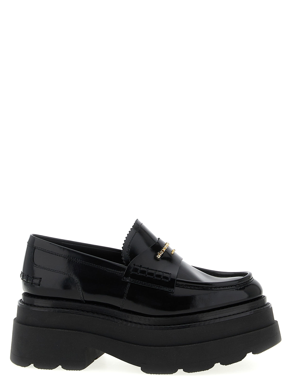 Alexander Wang Carter Platform Black Cowhide Loafers