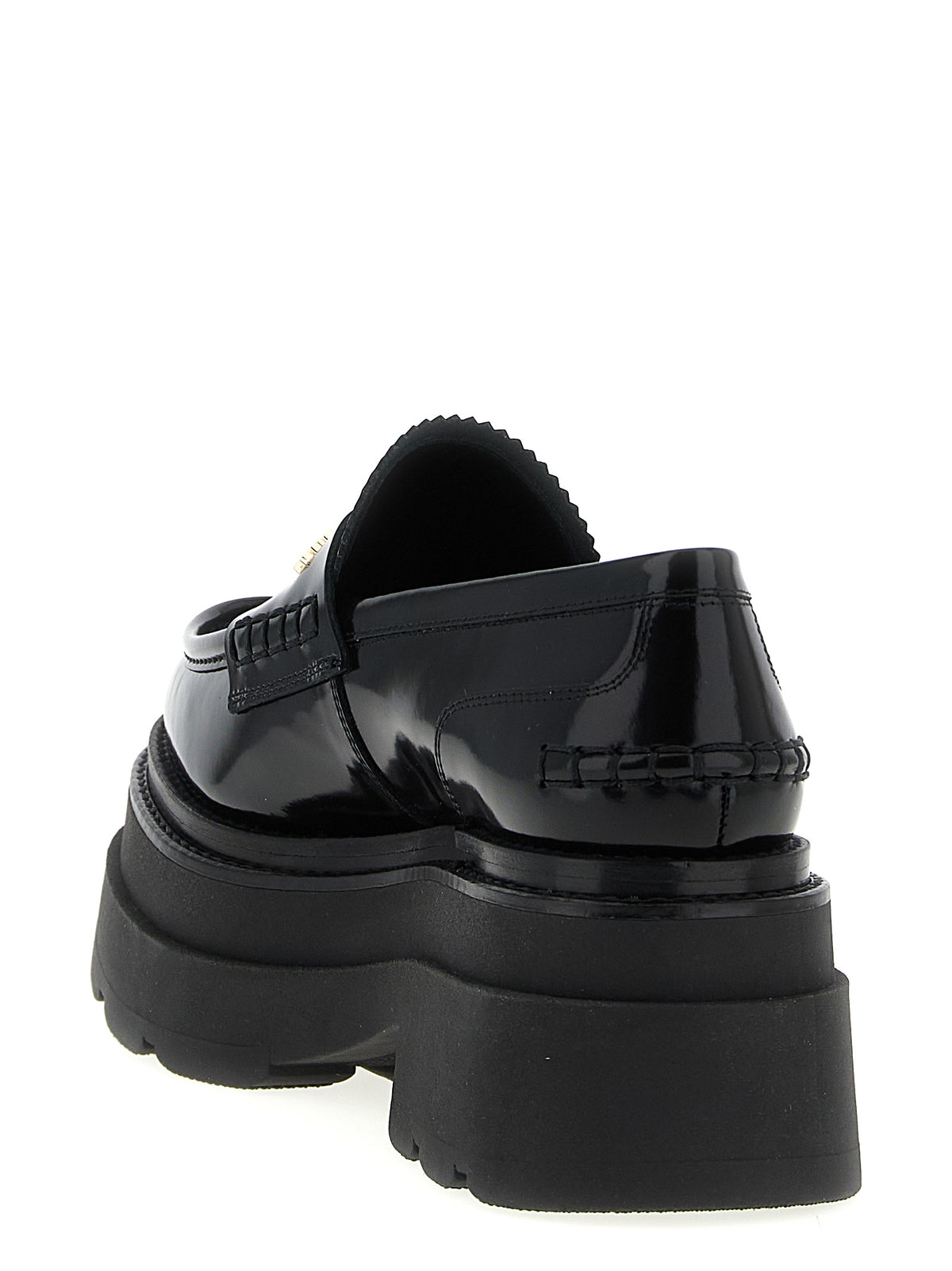 Alexander Wang Carter Platform Black Cowhide Loafers