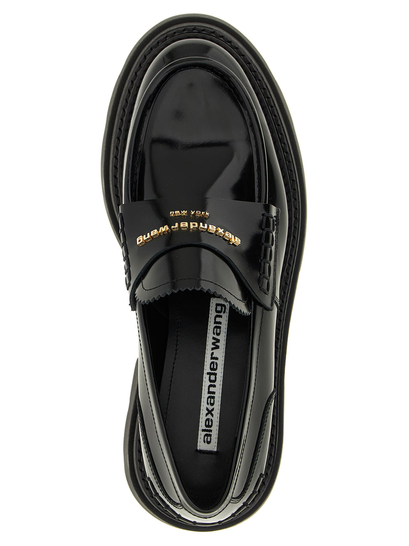 Alexander Wang Carter Platform Black Cowhide Loafers