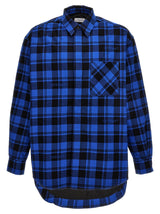 Off-White Blue Cotton Pattern Shirt
