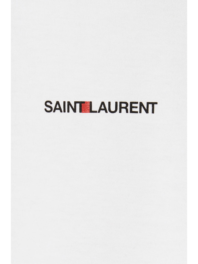 T-shirt blanc en coton Saint Laurent