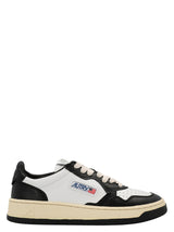 Baskets basses bicolores en cuir de vachette Autry