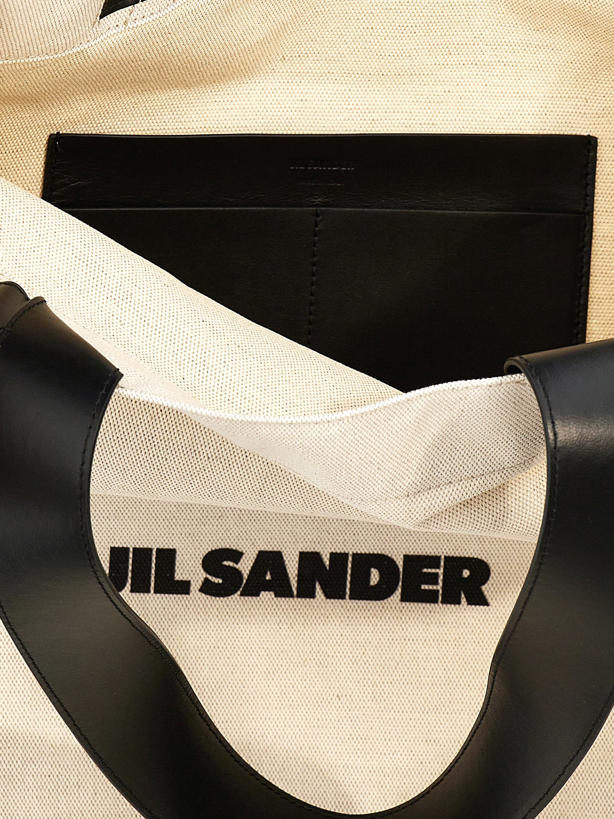 Jil Sander Bicolor Cotton Tote Bag - Elegant & Functional
