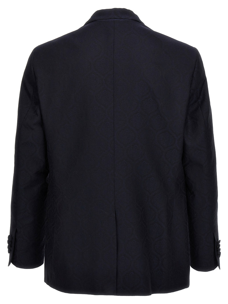 Etro Blue Cotton Blazer - Elegant Tailored Jacket