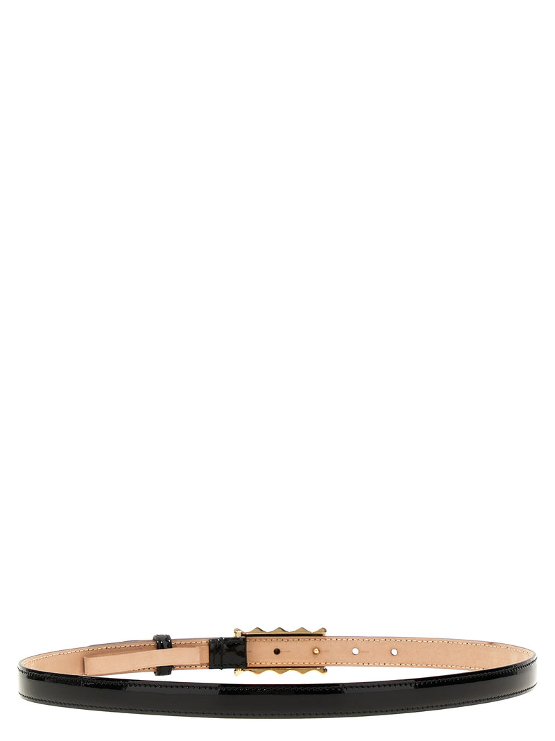 Khaite Black Calfskin Regular Belt - The Small Julius