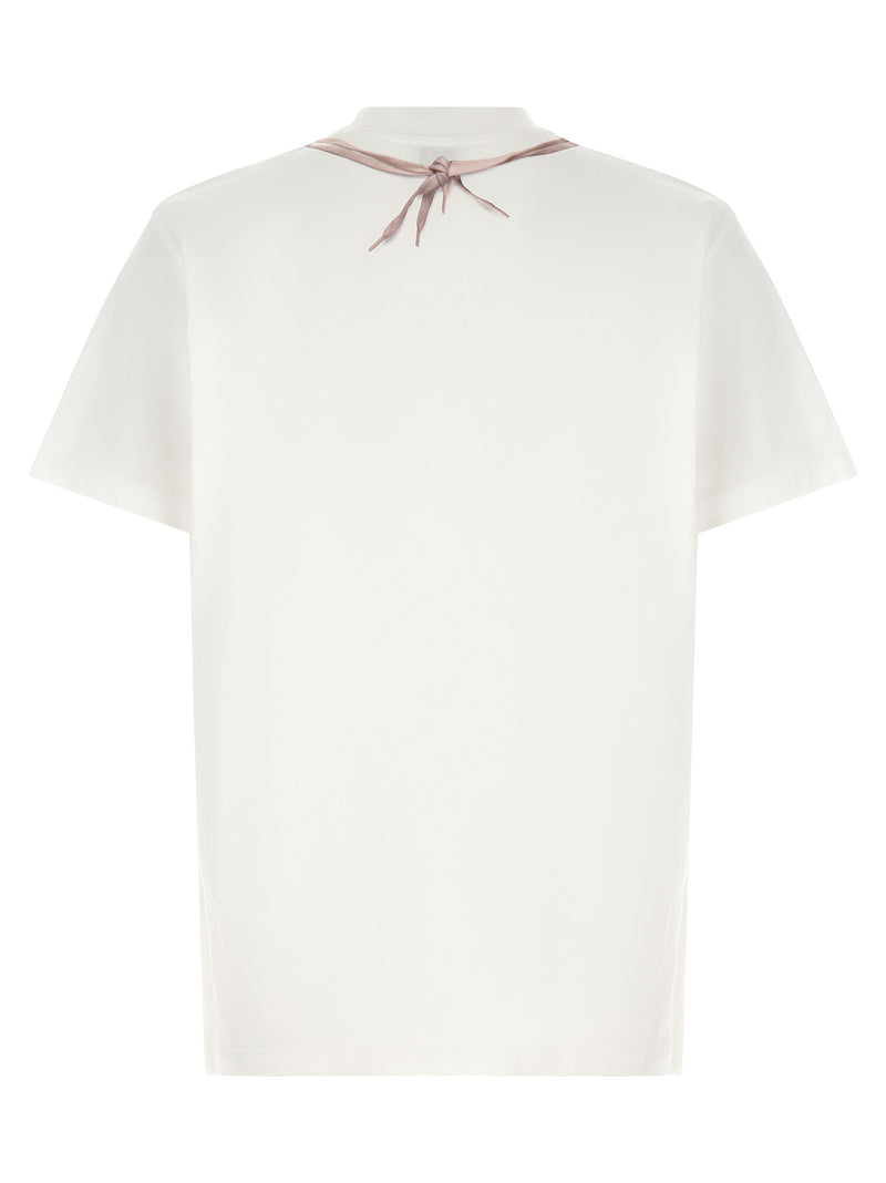 Moschino White Cotton T-Shirt with Boxing Glove Print