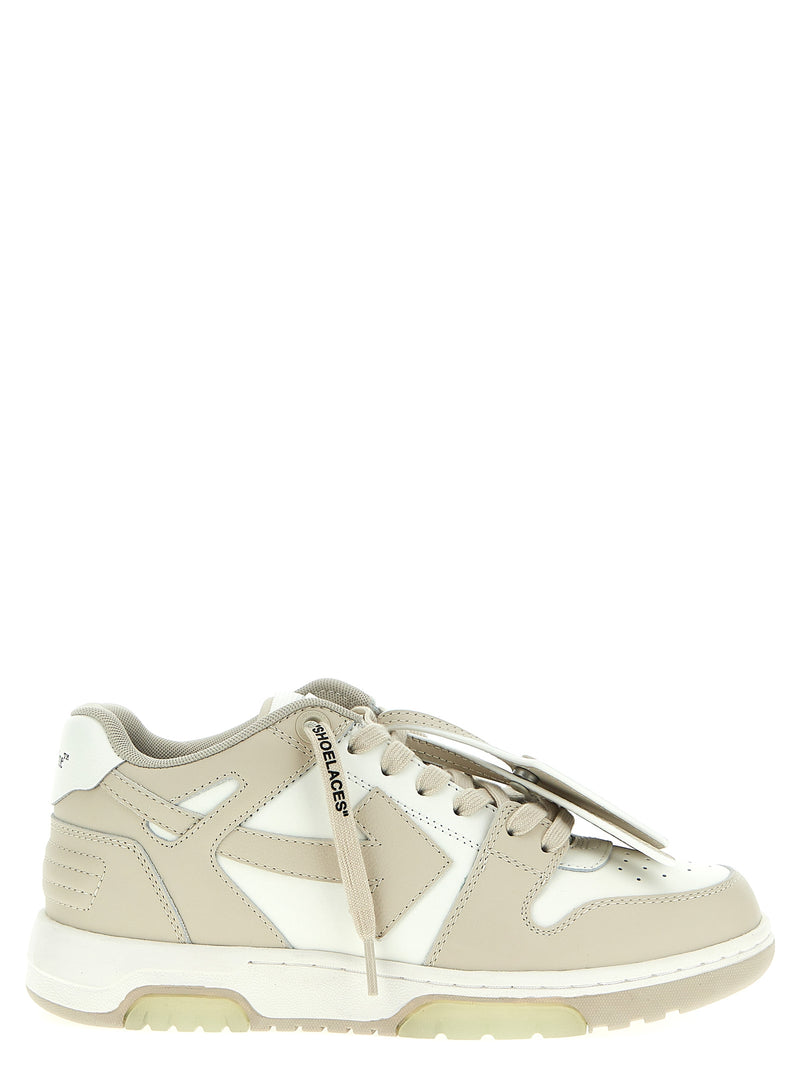 Baskets basses Off-White en veau beige