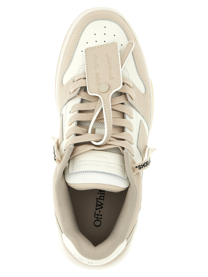 Baskets basses Off-White en veau beige