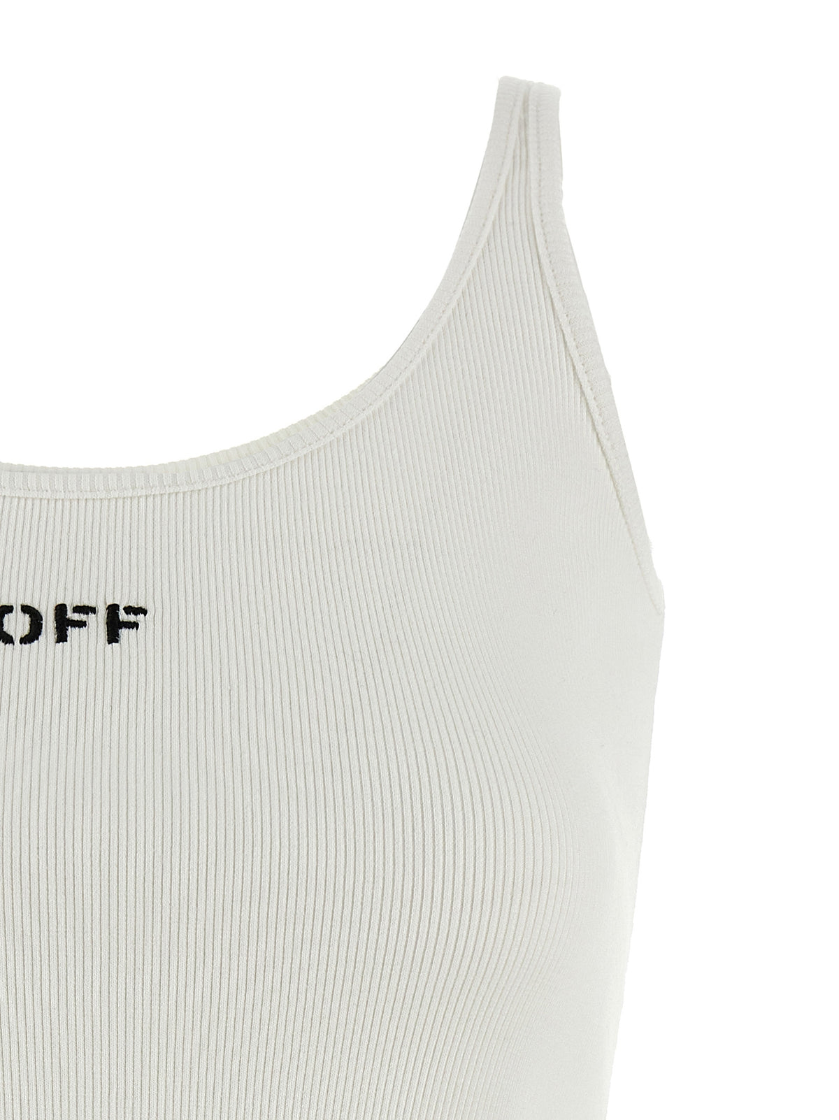 T-shirt sans manches en coton blanc Off-White