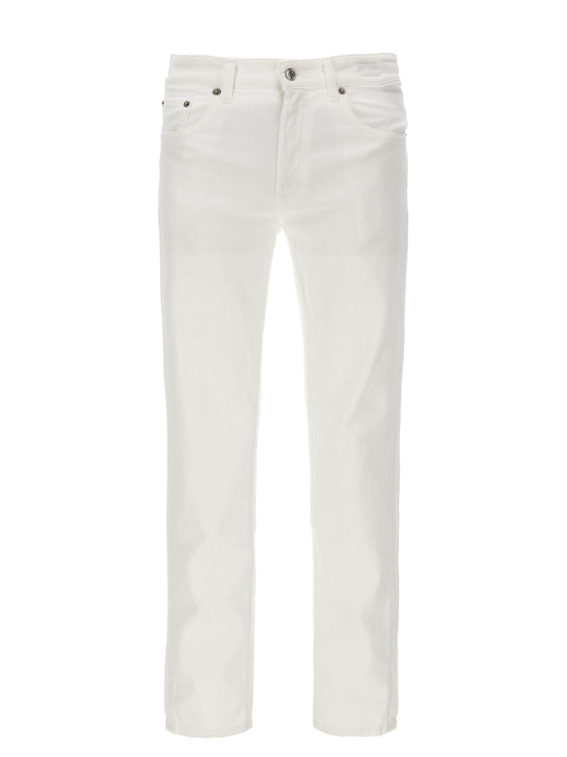 Department 5 White Cotton Straight-Leg Jeans