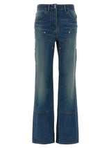 Givenchy Jean évasé en coton bleu