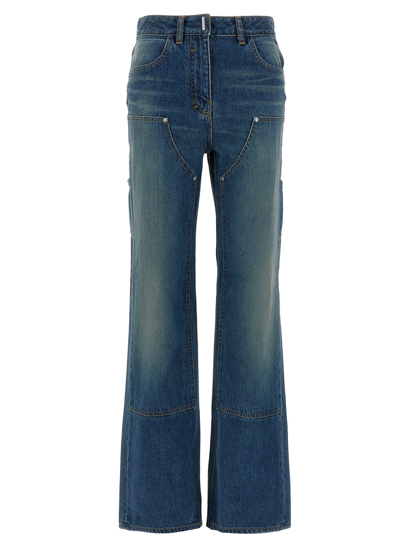 Givenchy Jean évasé en coton bleu