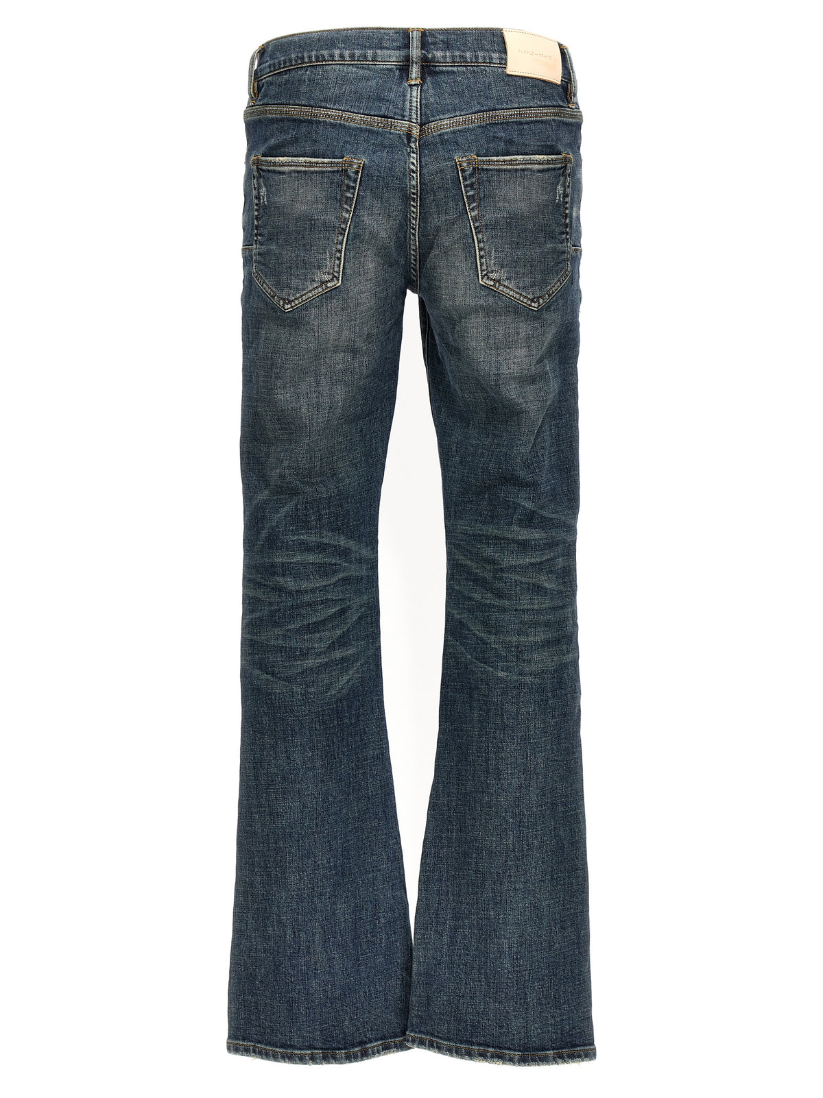 Jeans évasé en coton bleu-violet