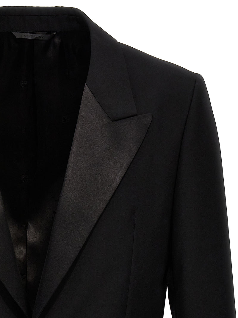 Givenchy Black Wool Blazer - Peak Lapel Double-Breasted
