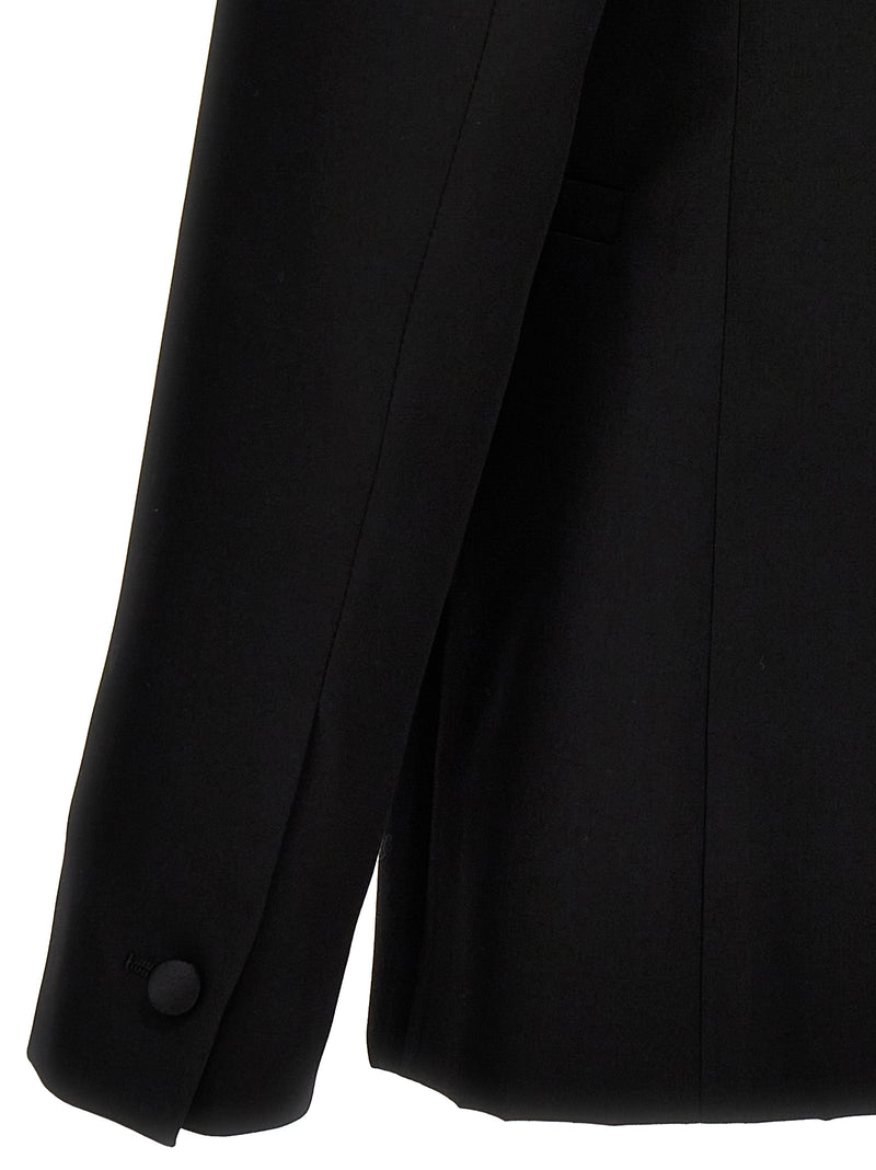 Givenchy Black Wool Blazer - Peak Lapel Double-Breasted