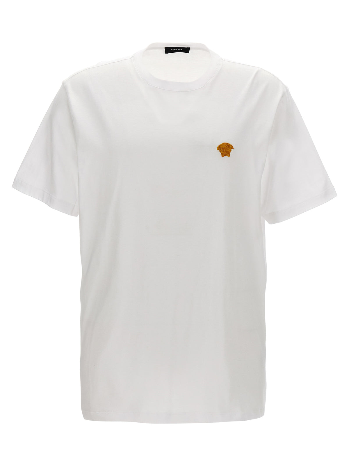 Versace White Cotton T-Shirt with Medusa Logo