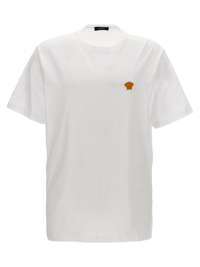 Versace White Cotton T-Shirt with Medusa Logo