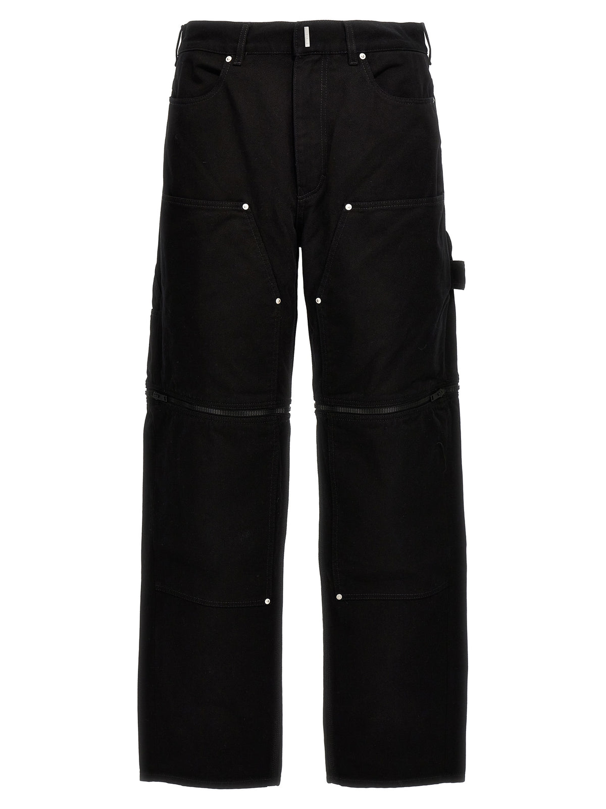 Givenchy Black Zip Off Carpenter Jeans for Men