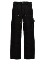 Givenchy Black Zip Off Carpenter Jeans for Men